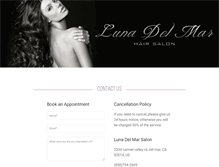 Tablet Screenshot of lunadelmarsalon.com